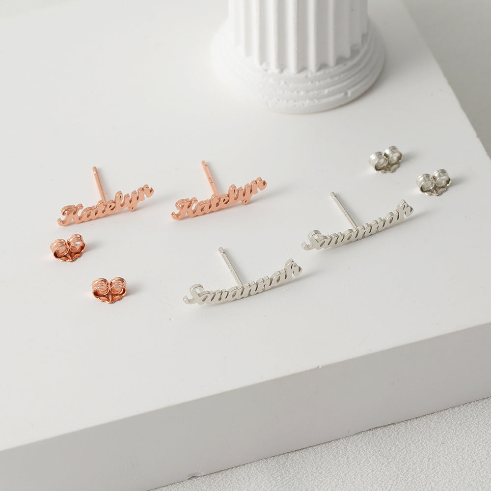 Noble and Dazzling Customizable Name Design Versatile Earrings