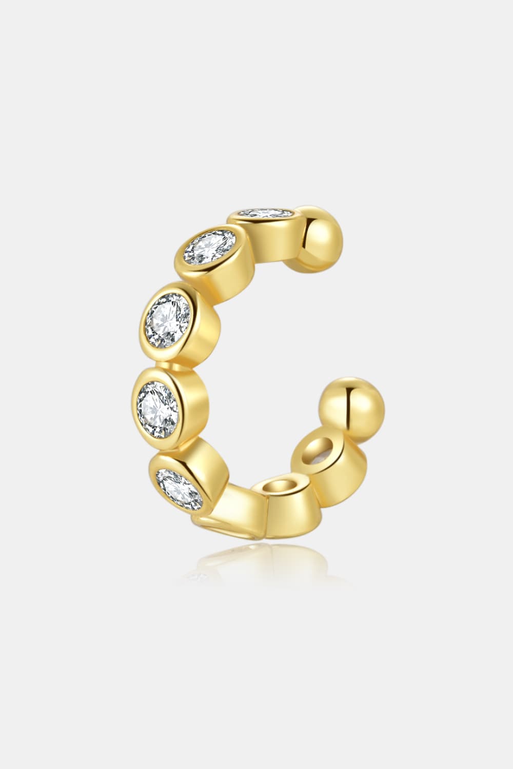 Inlaid Zircon 925 Sterling Silver Single Earring