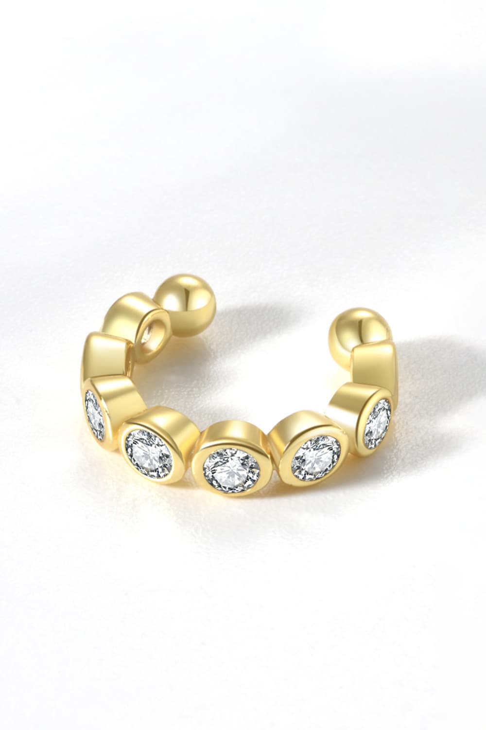 Inlaid Zircon 925 Sterling Silver Single Earring