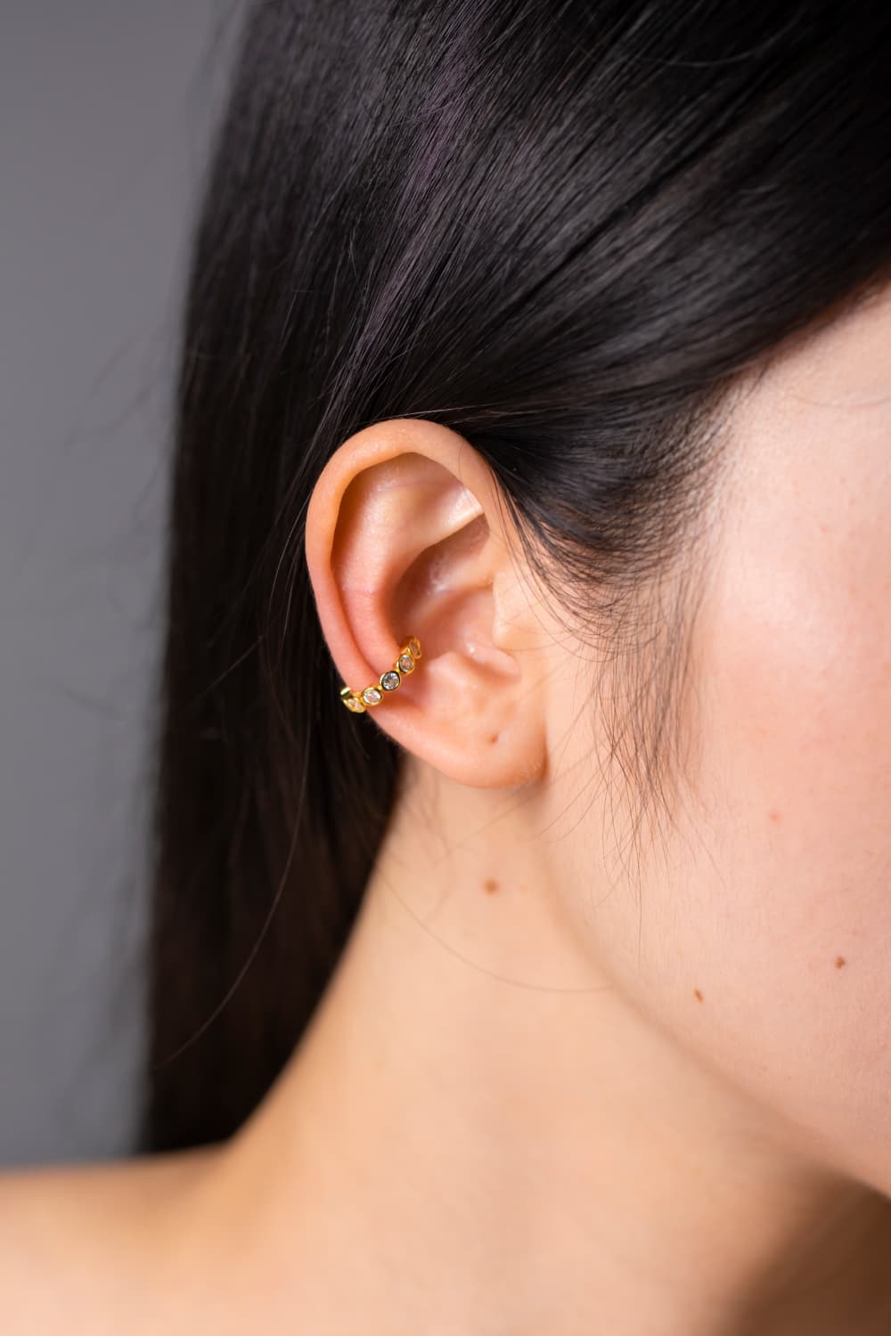 Inlaid Zircon 925 Sterling Silver Single Earring