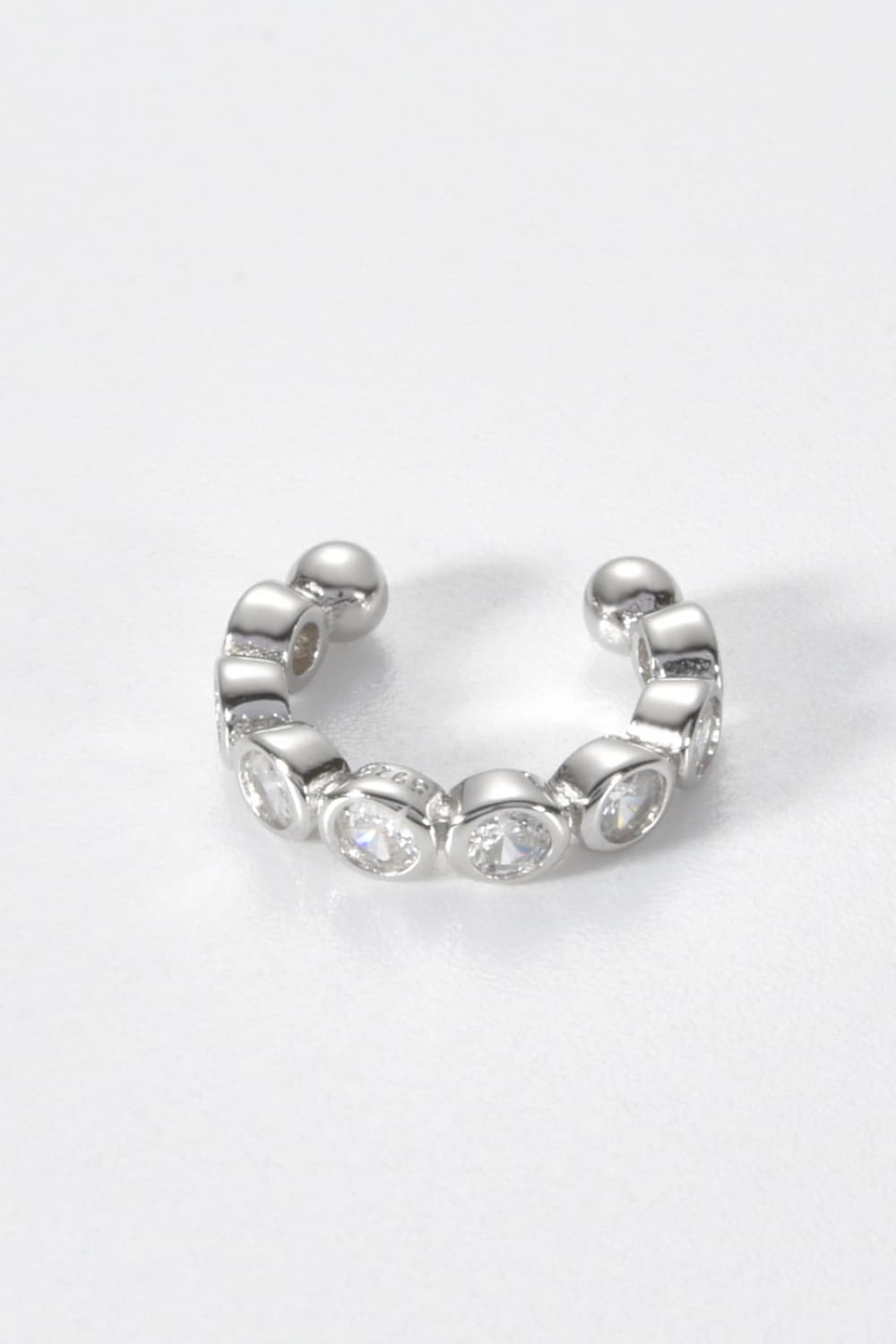 Inlaid Zircon 925 Sterling Silver Single Earring