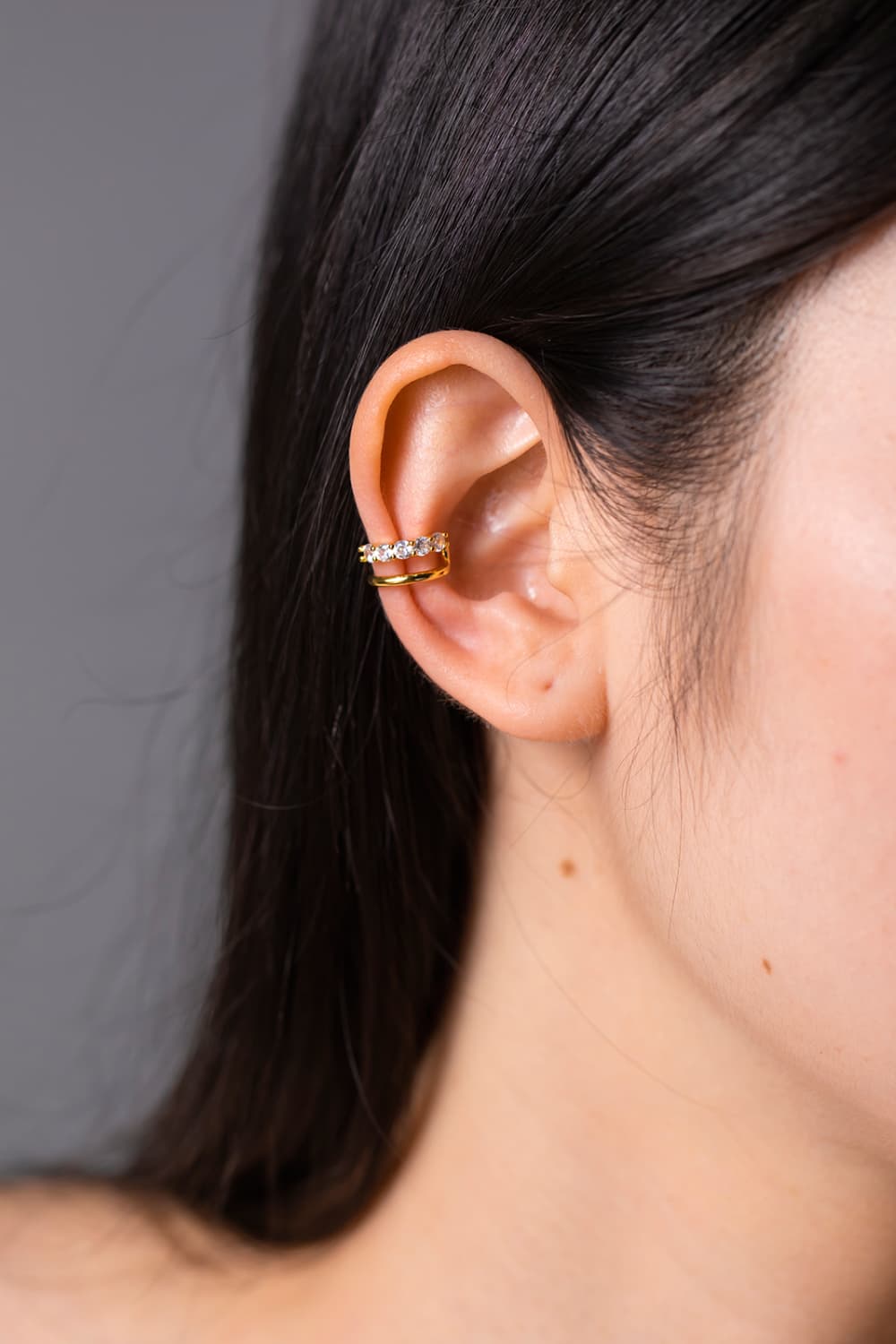 Zircon Double-Layered Single Earring