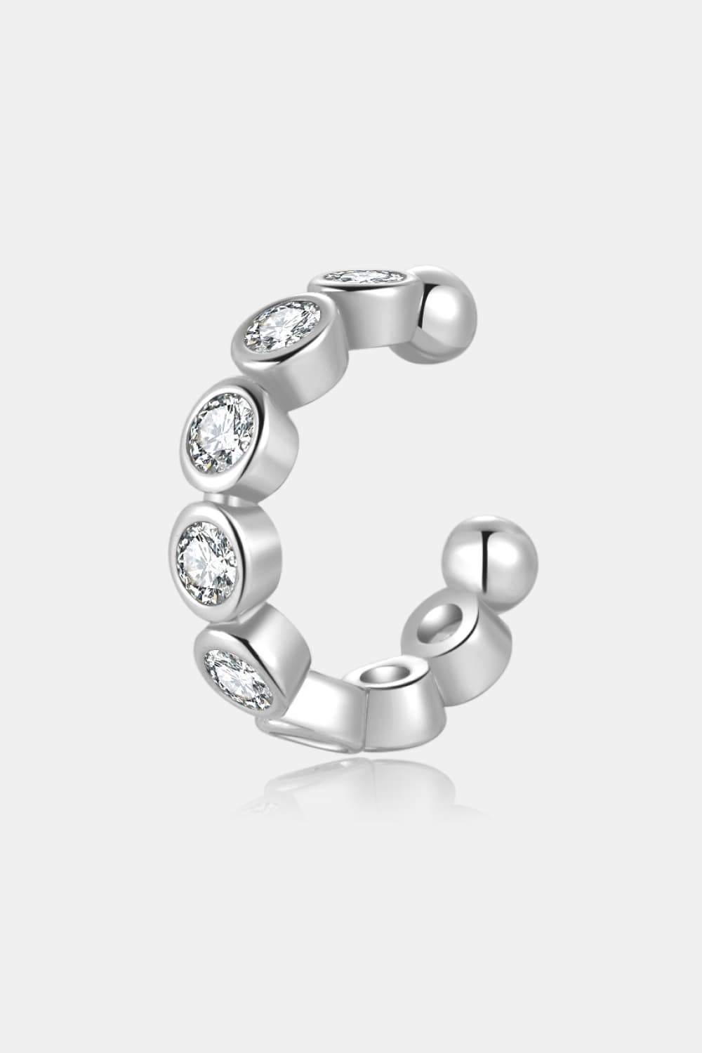 Inlaid Zircon 925 Sterling Silver Single Earring