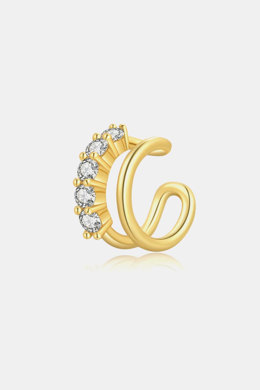 Zircon Double-Layered Single Earring