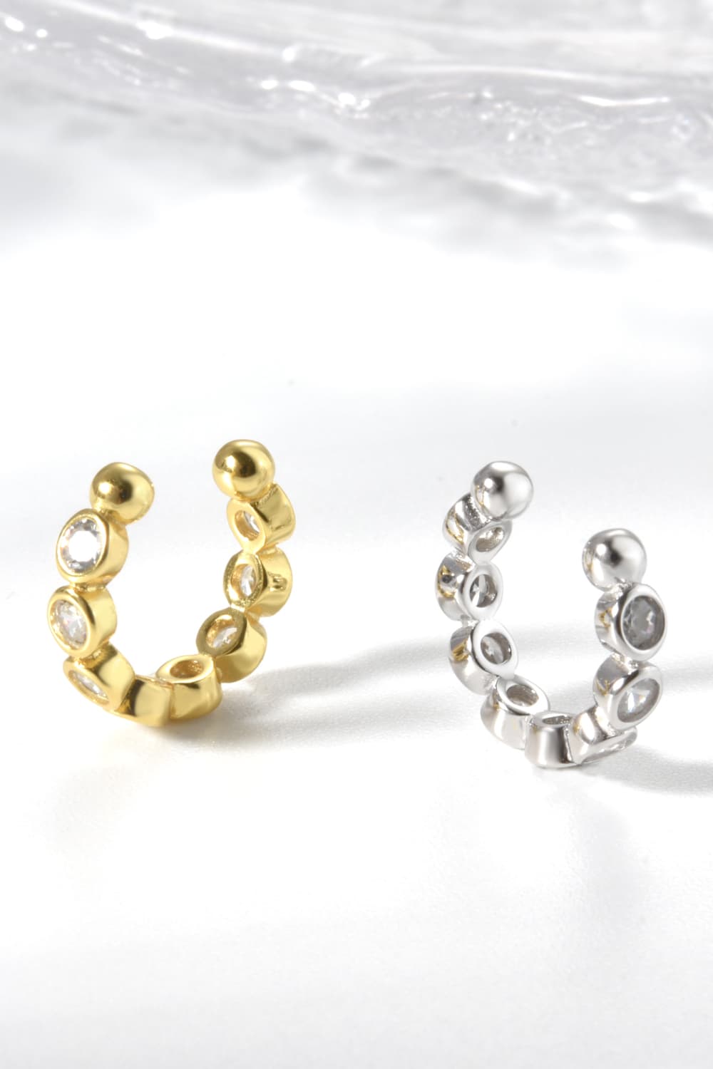 Inlaid Zircon 925 Sterling Silver Single Earring