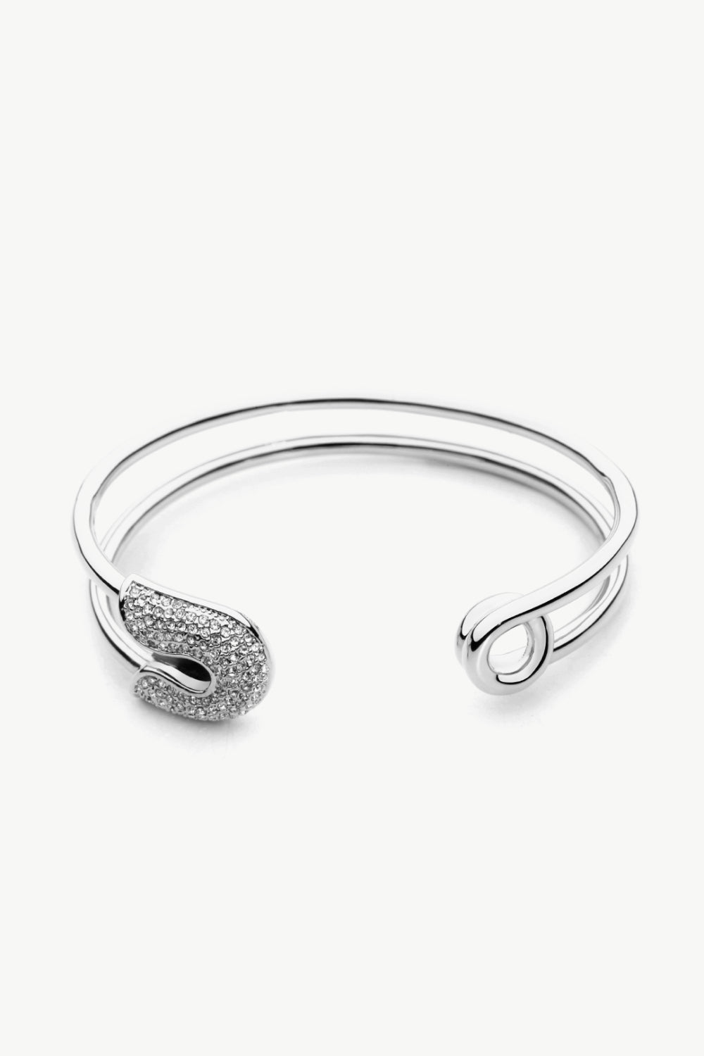 Rhinestone Double Hoop Cuff Bracelet