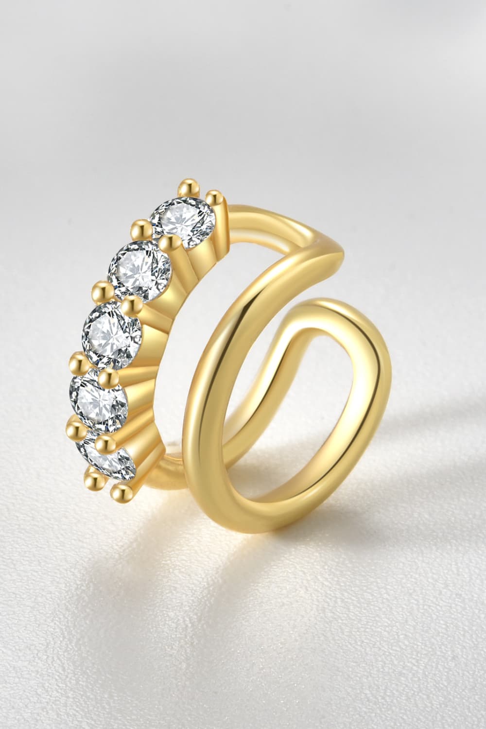 Zircon Double-Layered Single Earring