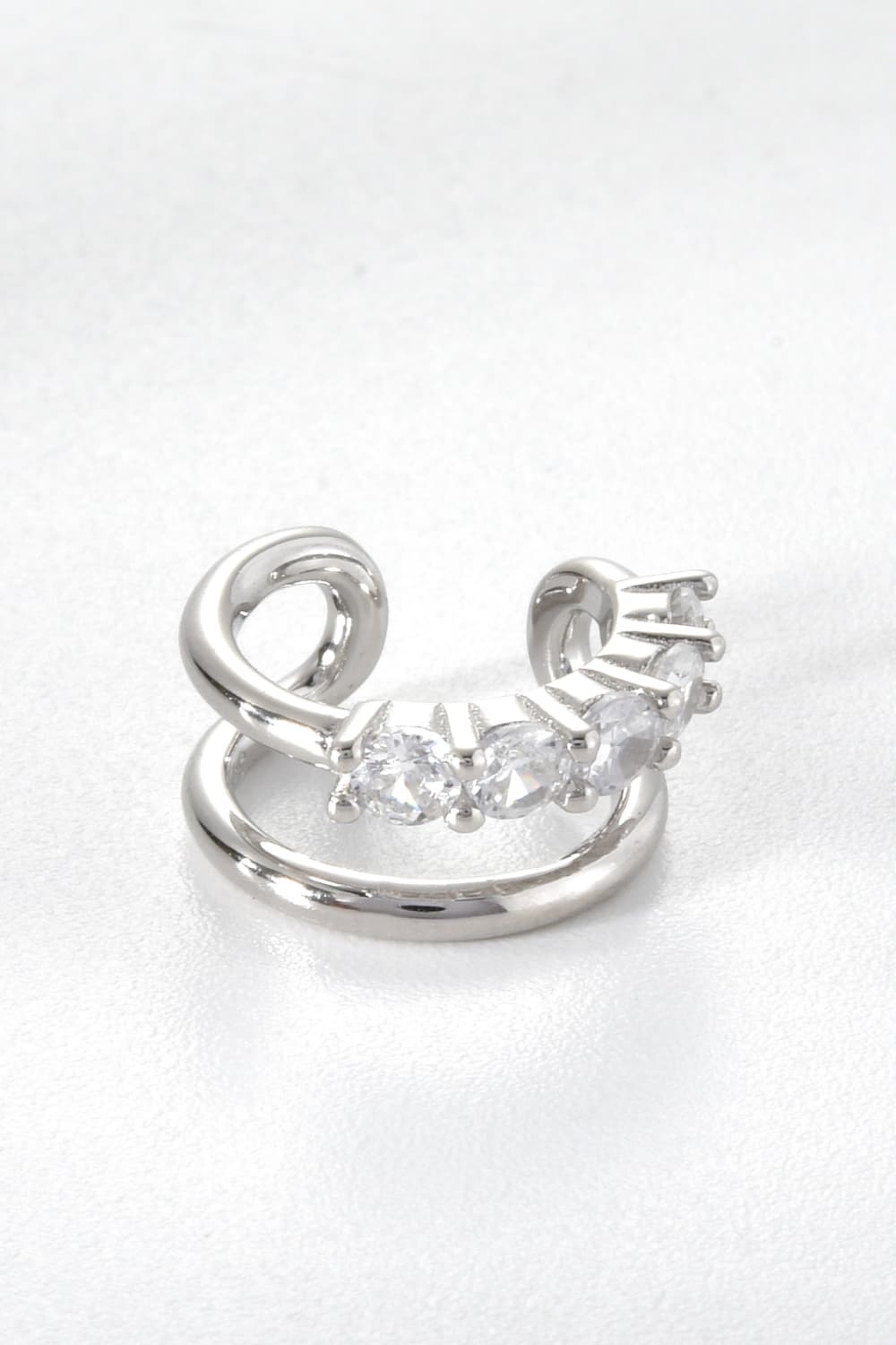 Zircon Double-Layered Single Earring