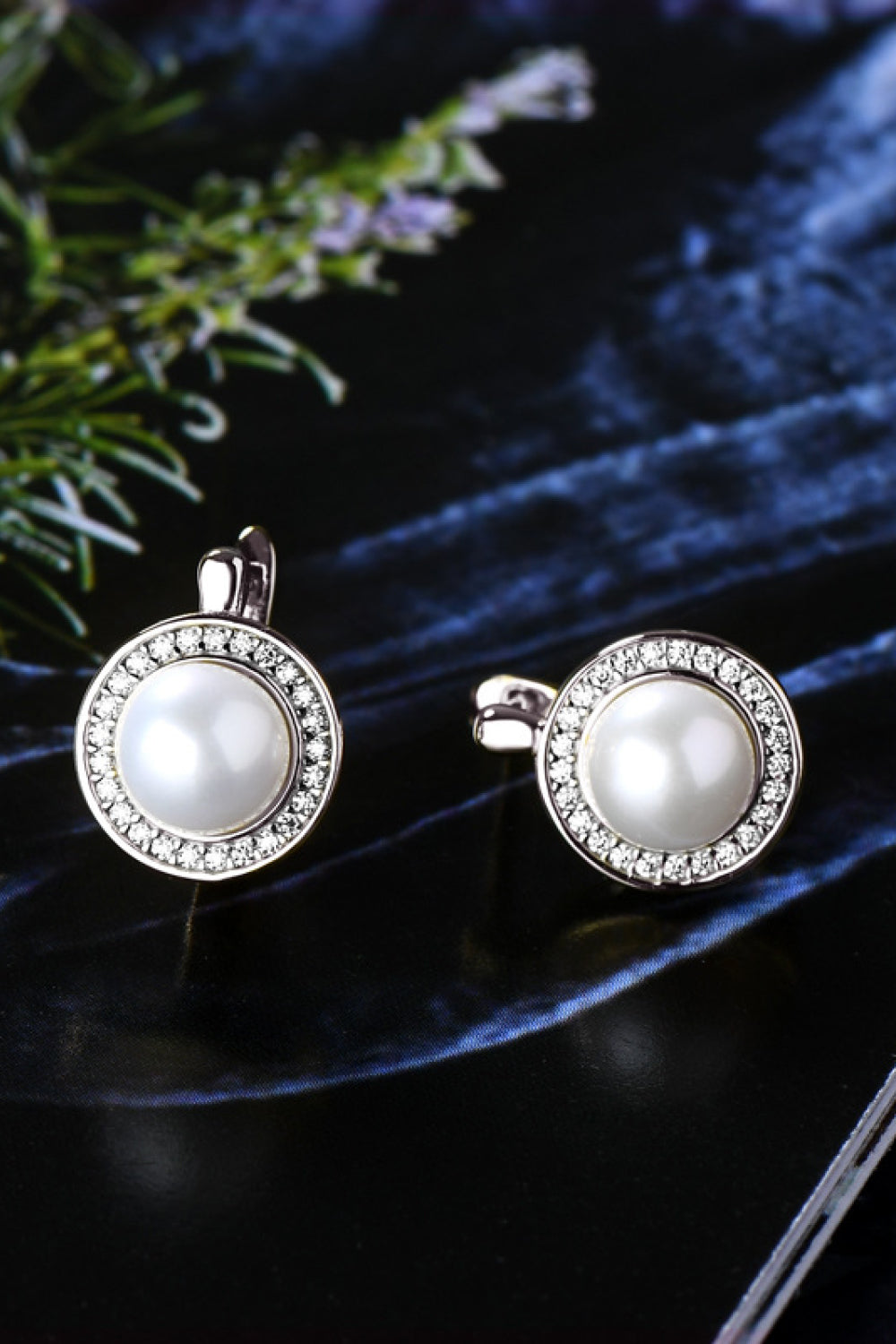 Moissanite Pearl 925 Sterling Silver Earrings